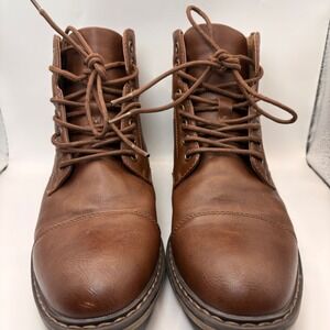 Portland Boot Company Mens Brown‎ Cap Toe Combat Boots MNPL44AM963EL Size 7.5